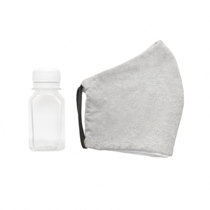 Комплект СИЗ #1 (маска, антисептик), упаковано в жестяную банку, серый