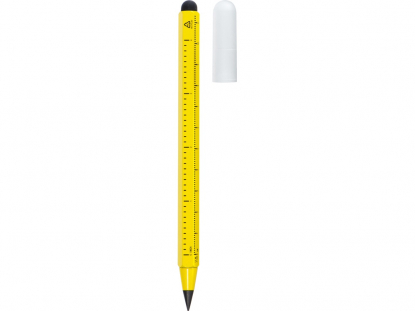 Вечный карандаш с линейкой и стилусом Sicily, желтый