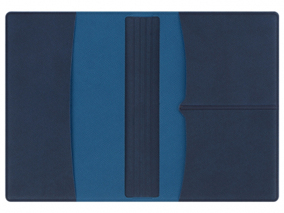Обложка для паспорта с RFID защитой отделений для пластиковых карт Favor, синяя