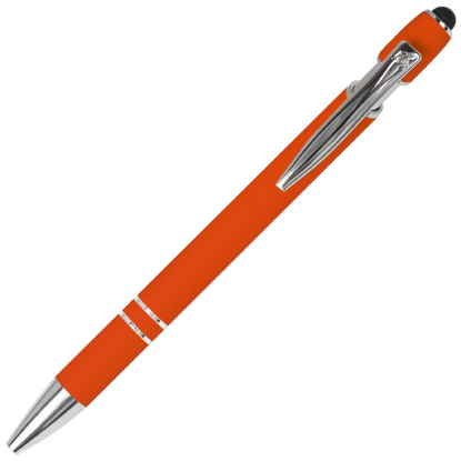 Ручка шариковая Star Soft Touch Shiny Silver Requis, оранжевая