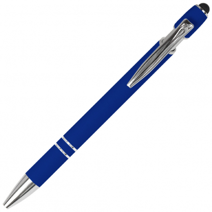 Ручка шариковая Star Soft Touch Shiny Silver Requis, синяя