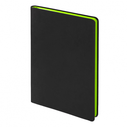 Ежедневник Flexy Latte Soft Touch Black Edition Color А5, черный с салатовым
