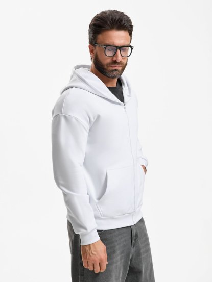 Толстовка оверсайз Sartoro, унисекс, белая