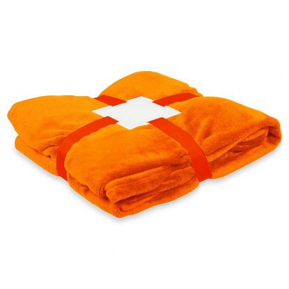 Плед мягкий флисовый Super Soft Comfort Travel, оранжевый