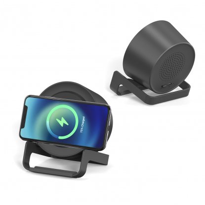 Беспроводная Bluetooth колонка U-Tone c функцией беспроводной зарядки, черная