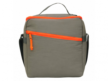 Изотермическая сумка-холодильник Neo Classic c контрастной молнией, оранжевая