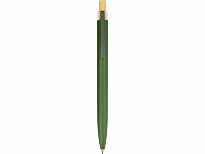 Ручка шариковая из переработанного алюминия Blossom, зеленая