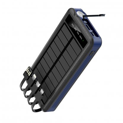 Внешний аккумулятор Xyron с солнечной панелью, 10000 mAh, синий