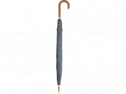 Зонт-трость Dandy с деревянной ручкой, серый