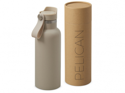 Вакуумная термобутылка Pelican, бежевая