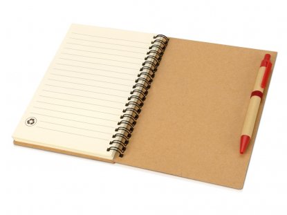 Блокнот Helly с ручкой, красный