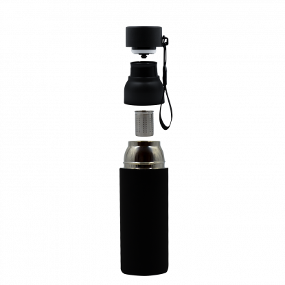 Термобутылка Button Black, черная