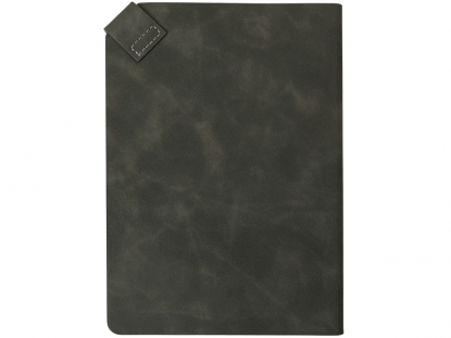 Блокнот А5 с магнитным клапаном в гибкой обложке Chaplin, серый