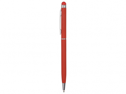 Ручка-стилус металлическая шариковая Jucy Soft soft-touch, вид сбоку