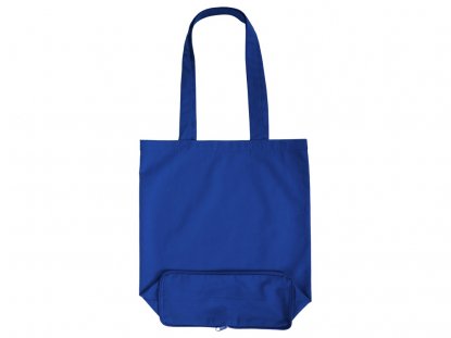 Складная хлопковая сумка Skit, синяя