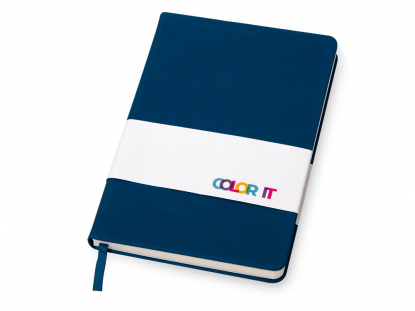 Бизнес-блокнот А5 С3 soft-touch с магнитным держателем для ручки, синий