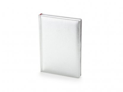 Ежедневники Sidney Nebraska А5, недатированный, с серебристым обрезом, серебристый