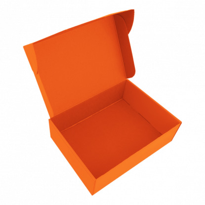Коробка Hot Box, оранжевая, открытая