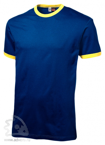 Футболка Adelaide с желтыми деталями, мужская, синяя