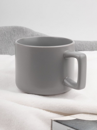 Чашка Jumbo в коробке матовая, светло-серая