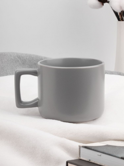 Чашка Jumbo в коробке матовая, светло-серая