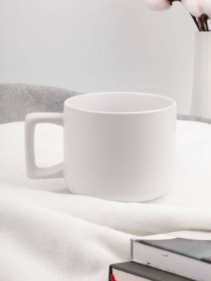 Чашка Jumbo в коробке матовая, белая