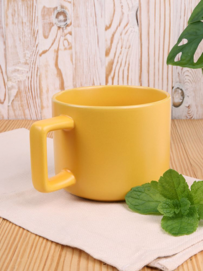 Чашка Jumbo в коробке матовая, желтая