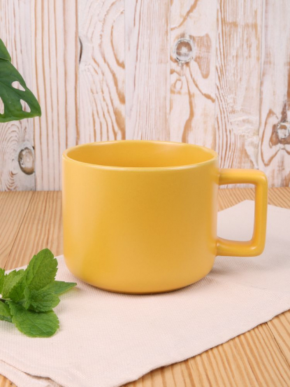 Чашка Jumbo в коробке матовая, желтая