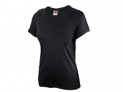 Футболка Sydney с подвернутыми рукавами, женская, чёрная