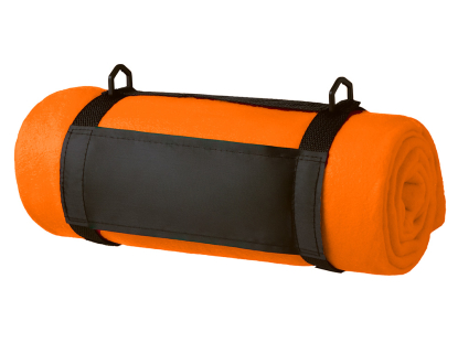 Плед Нежность с ремешком на плечо, оранжевый