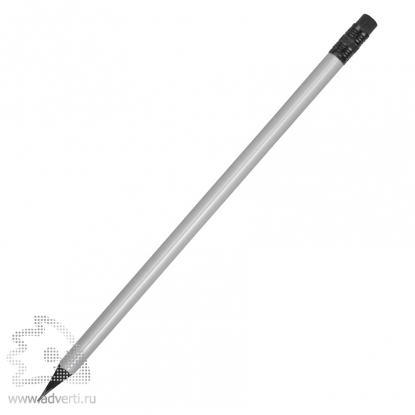 Карандаш трехгранный Blackie 3D, серебристый