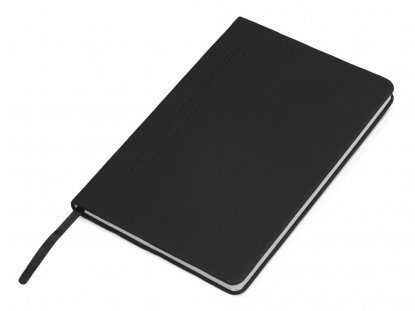 Блокнот А5 Magnet soft-touch с магнитным держателем для ручки, черный