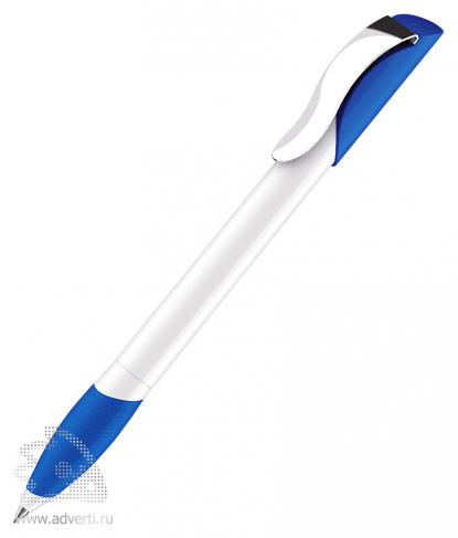 Шариковая ручка Hattrix Polished Basic + Metallclip + Softgriffzone, синяя