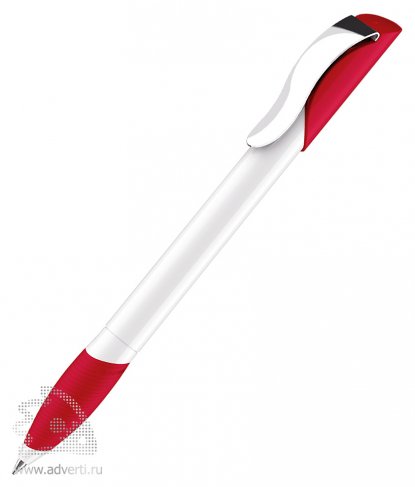 Шариковая ручка Hattrix Polished Basic + Metallclip + Softgriffzone, красная