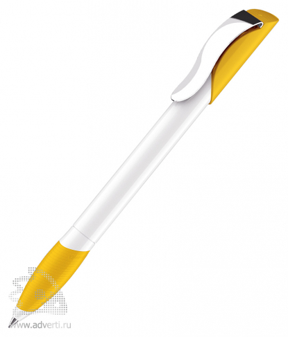 Шариковая ручка Hattrix Polished Basic + Metallclip + Softgriffzone, желтая