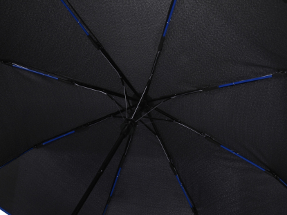 Зонт складной Motley с цветнами спицами, синий, спицы