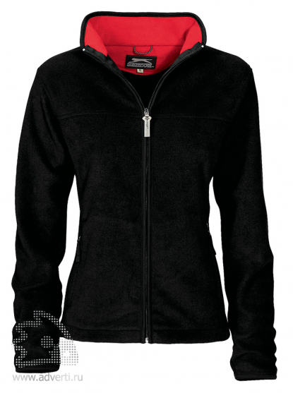 Куртка женская Арма, Slazenger, черная с красным