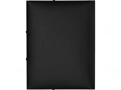 Папка А4 на резинке, черная, вид сзади