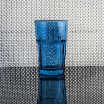 Стакан стеклянный Glass, синий, общий вид