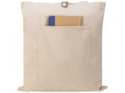 Cумка Clip с застежкой из экокожи, натуральная