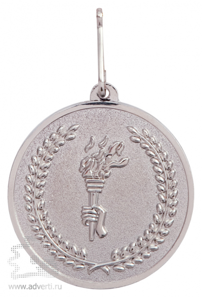 Медаль наградная на ленте, серебро
