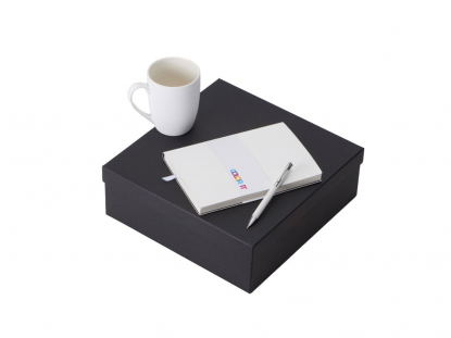 Подарочный наборCOLOR IT с блокнотом, металлической ручкой и кружкой, белый