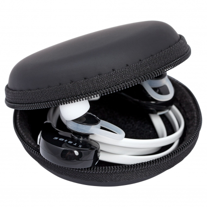 Cпортивные Bluetooth наушники Vatersay, бело-чёрные, в чехле