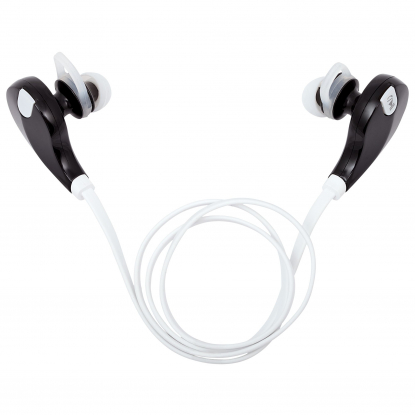 Cпортивные Bluetooth наушники Vatersay, бело-чёрные, общий вид