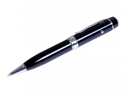 Флешка в виде ручки с лазерной указкой, черная