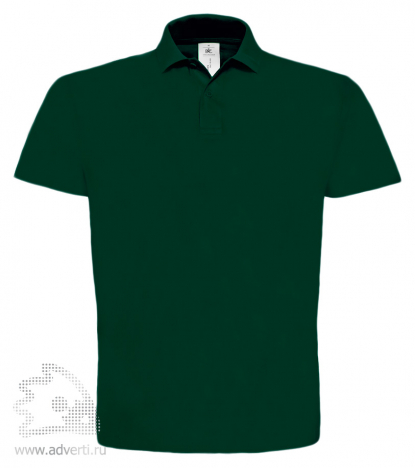 Рубашка поло ID.001, мужская, темно-зеленая