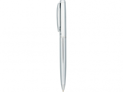 Ручка металлическая шариковая Cepheus, серебристая, вид сбоку