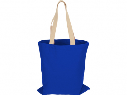 Сумка для шопинга Steady хлопковая с парусиновыми ручками, 260 г/м2, синяя