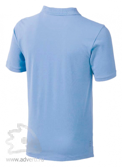 Рубашка поло Calgary, мужская, голубая, вид сзади