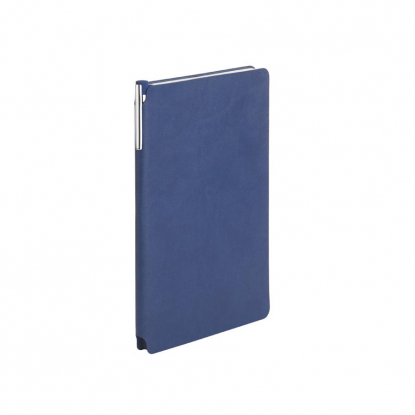 Ежедневник недатированный Альба, А5, синий, карман для ручки